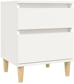 Mesas de cabeceira 2 pcs 40x35x50 cm branco