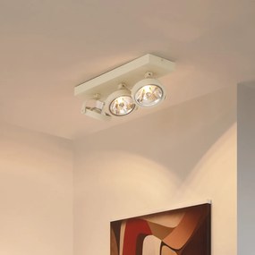 Foco de teto moderno bege G9 redondo ajustável 3 luzes - Go