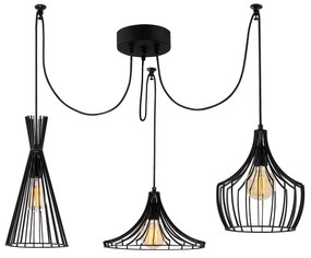 Candeeiro de Teto Mezopotamya – Preto – 114 cm de Diâmetro x 130 cm de
