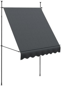 Toldo Manual Retrátil com Manivela 200x120x210-300 cm Toldo para Varan
