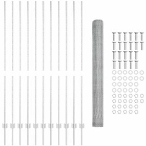 Postes de Cerca vidaXL 22 pcs U-Channel 160 cm Aço Galvanizado