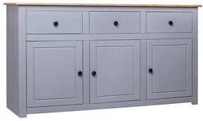 vidaXL Aparador 135x40x80 cm pinho maciço panama cinzento