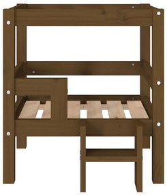 Cama para cães 55,5x53,5x60 cm pinho maciço castanho mel