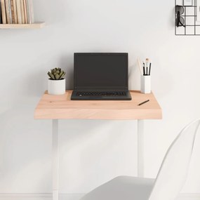 vidaXL Tampo de mesa 60x40x(2-6) cm carvalho maciço não tratado