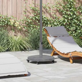 vidaXL Base de Guarda-sol Externo Acabamento em madeira cinza escura