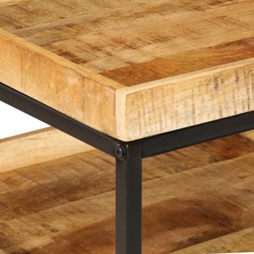 Mesa de Apoio 55x55x45 cm Madeira Sólida de Mangueira Rústica