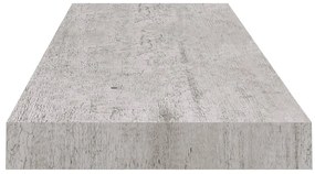 Prateleira de parede 80x23,5x3,8 cm MDF cinzento-cimento