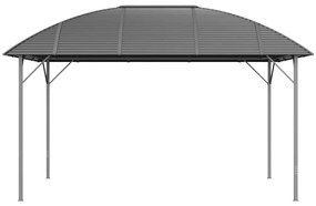 Gazebo com telhado em arco 3x4 m antracite