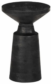 Mesa de apoio preto Ø33x50 cm madeira de mangueira maciça