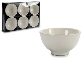 Conjunto de Tigelas Branco Porcelana (6 Peças) (11 X 5,5 X 11 cm)