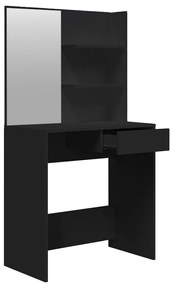 Toucador com espelho 74,5x40x141 cm preto