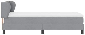 Cama Box com Colchão vidaXL Cinza Claro 90x190 cm Tecido
