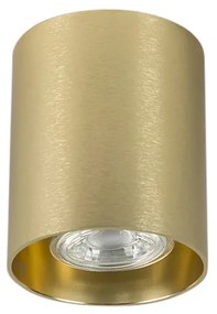 Foco embutido de design dourado GU10 50mm - Tubo Design,Moderno