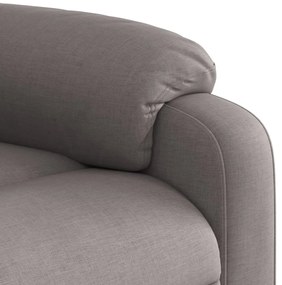 Poltrona reclinável tecido cinzento-acastanhado