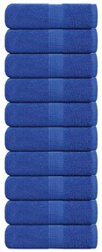 Toalhas de mãos 10 pcs 30x30 cm 360 g/m2 100% algodão azul