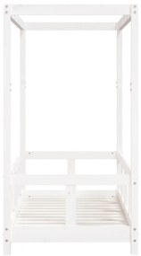 Estrutura de cama infantil 70x140 cm pinho maciço branco