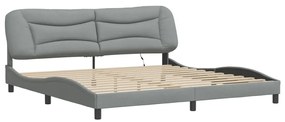Estrutura de cama com LED sem colchão 200x200 cm tecido
