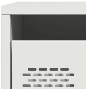 Mesa de cabeceira 35x39x43,5 cm aço branco