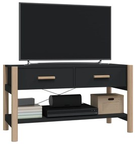 Móvel de TV 82x38x45 cm derivados de madeira preto