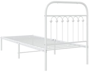 Estrutura de cama sem colchão com cabeceira 75x190 cm branco
