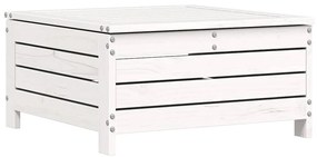 8 pcs conjunto sofás de jardim pinho maciço branco
