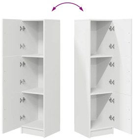 Aparador Branco Branco Madeira MDF Médio Aparador Branco
