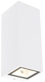 Candeeiro de parede moderno branco GU10 AR70 IP54 - Baleno II Moderno