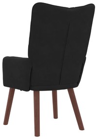 Poltrona Relaxante vidaXL Velo Preto