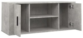 Móvel p/ TV 100x35x40cm madeira processada cinzento cimento