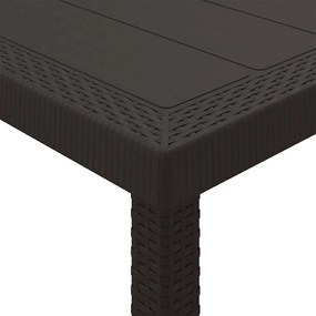 Conjunto de Jantar ao Ar Livre 9 pcs Castanho 250 x 100 x 73 cm