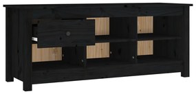 Sapateira 110x38x45,5 cm pinho maciço preto