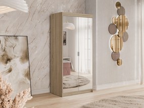 Roupeiro Novduni 114, Carvalho sonoma, 191x90x53cm, 85 kg, Portas de roupeiro: Com dobradiças