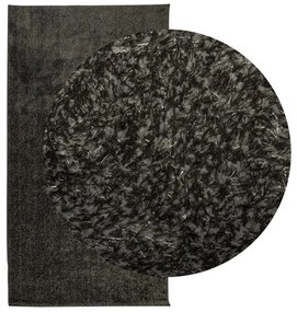 Tapete de pelo alto aspeto brilhante HUARTE 80x150 cm antracite