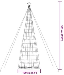 LED Árvore de Natal 1534 LEDs Azul 503 cm