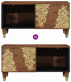 Mesa de Centro 80x50x40 cm Madeira Sólida de Mangueira