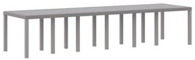 Conjunto de Jantar de 15 Peças vidaXL para Jardim com Almofadas Cinzen