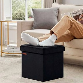 Banco com espaço de arrumação 38 x 38 x 38 cm Preto