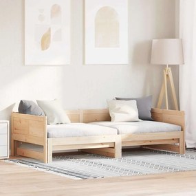vidaXL Cama de Dia Extensível 90x200 cm de Madeira Maciça de Pinho
