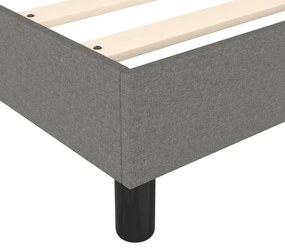 Estrutura de cama sem colchão 120x200 cm tecido cinzento-escuro