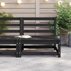 Sofá de centro para jardim madeira de pinho maciça preto