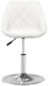 Cadeira de jantar couro artificial branco