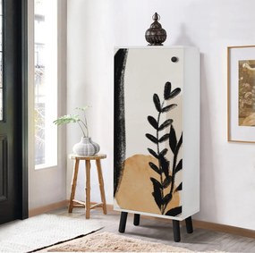 Sapateira Vegas – Branco/Preto – 50x135x38 cm