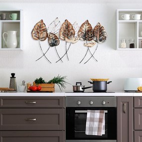 Acessório Decorativo de Parede Casting Leaf – Multicolor – 67 x 112 cm