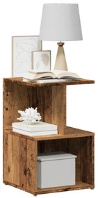 Mesa de cabeceira madeira velha 35x35x55 cm madeira trabalhada