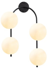 Aplique de Parede Jewel - Preto e Creme - 40 x 26 cm