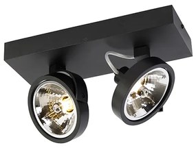 Projetores de design preto ajustáveis 2 luzes - Go Moderno