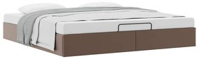 Estrutura de cama otomana sem colchão 180x200 cm castanho