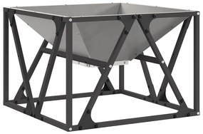 Fogo Pit Quadrado 50x50x35 cm Aço Envelhecido