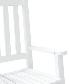 Cadeira de baloiço infantil madeira de álamo maciça branco