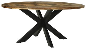 Mesa de Jantar Redonda Ø160x76 cm Madeira de Acácia Sólida